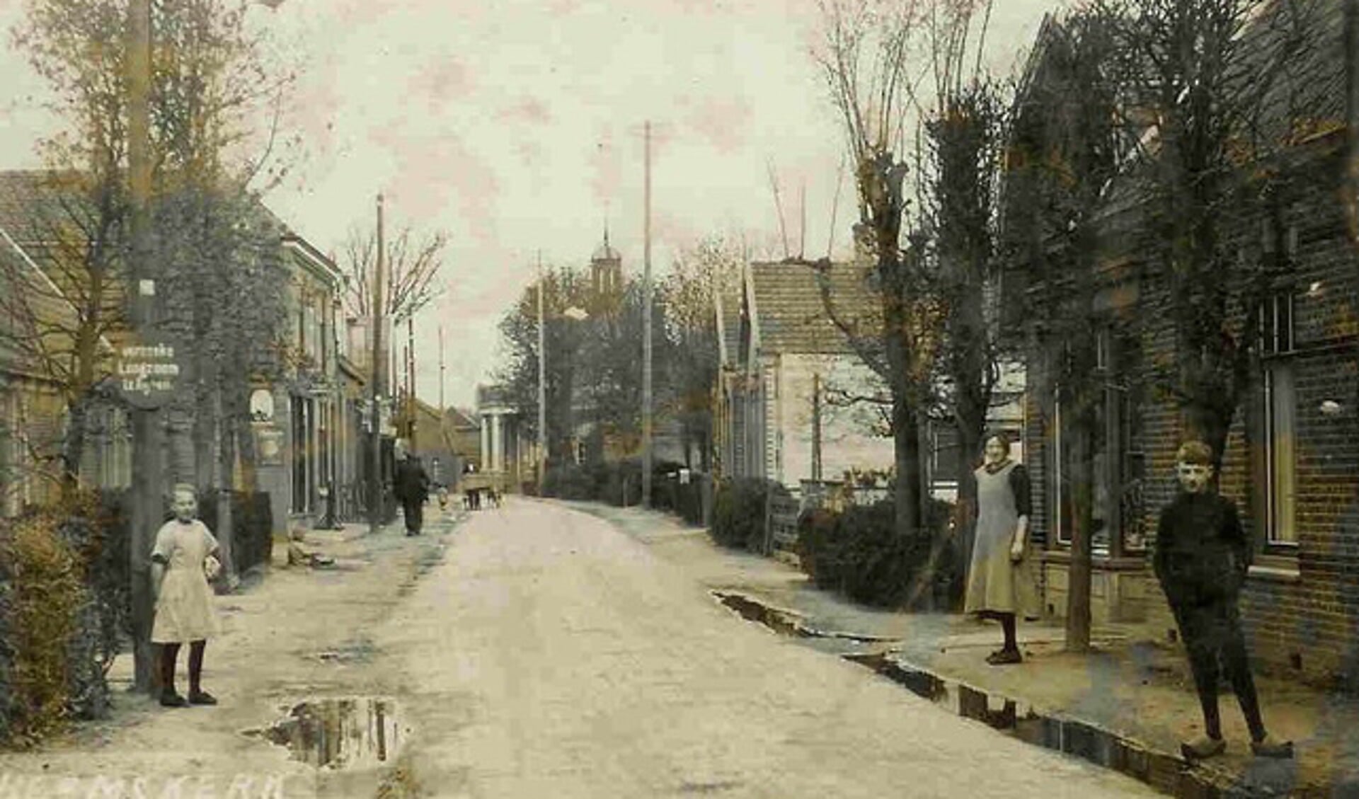 Ansichtkaart uit 1925. De Gerrit van Assendelftstraat voorheen Grintweg of Puinweg geheten. 