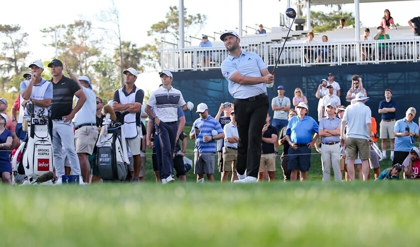 Jon Rahm slaat af op de PGA Tour. ,,Als er niet kan worden gespeeld in een veilige en gezonde omgeving voor elke betrokkene, dan spelen we niet.’’