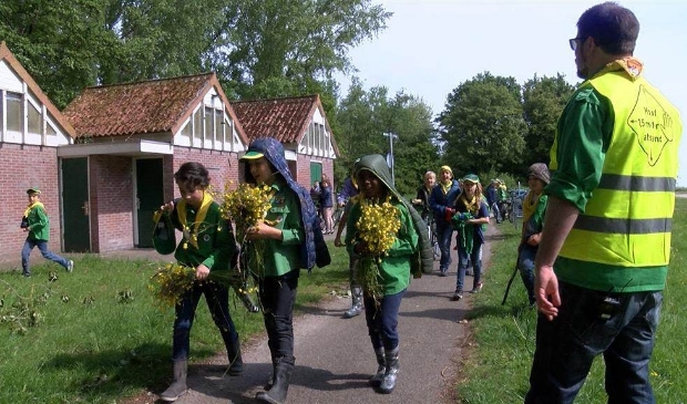 Scoutinggroep Waterland weer voor het eerst bij elkaar.