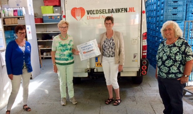 Overhandiging van de cheque.