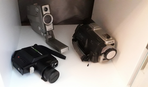 Oude foto- en filmcamera's.