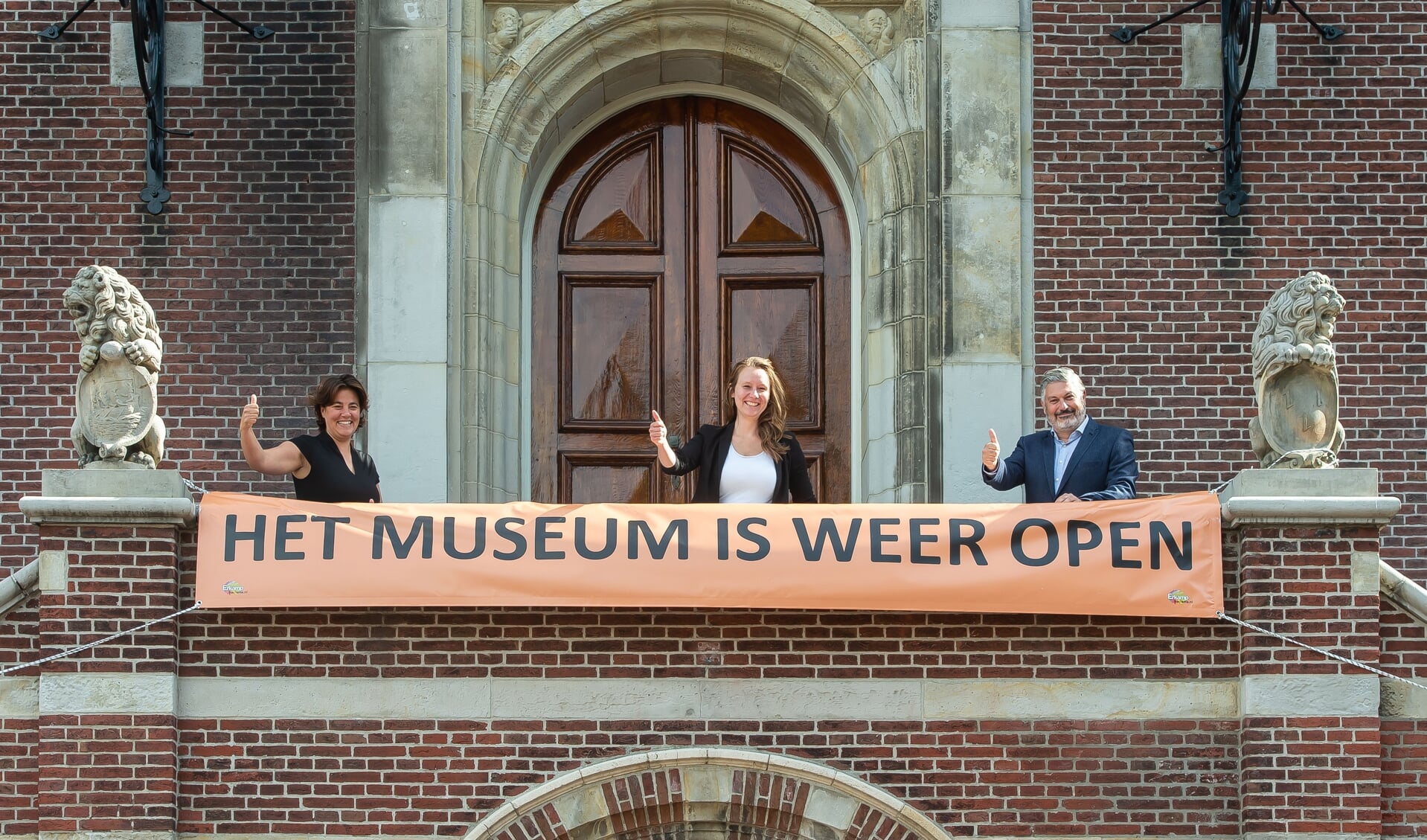 Eveline Tijmstra, Zita Pels en Moncef Beekhof heropenden officieel het museum