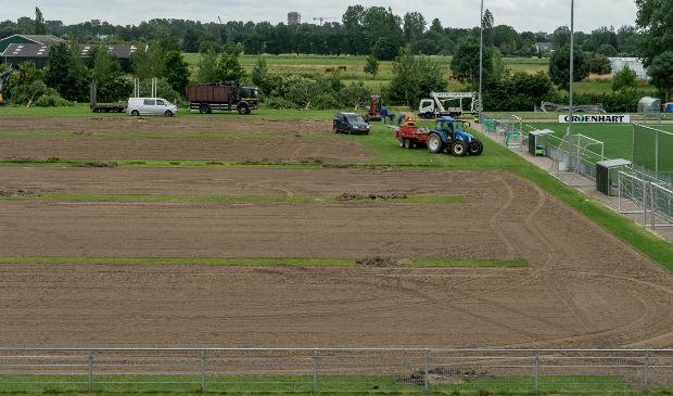 Er wordt druk gewerkt op het Zuidoosterpark.