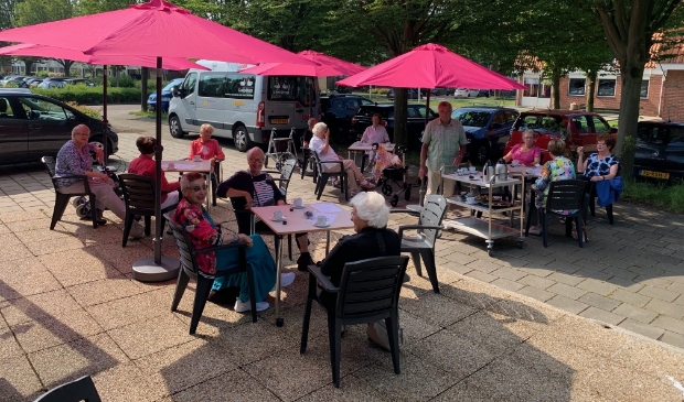 Het terras is onlangs ingewijd.