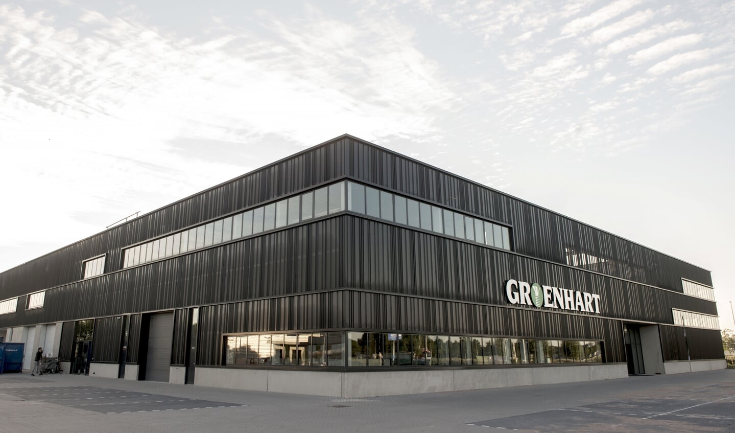 Het statige nieuwe hoofdkantoor van Groenhart op Baanstee Noord.