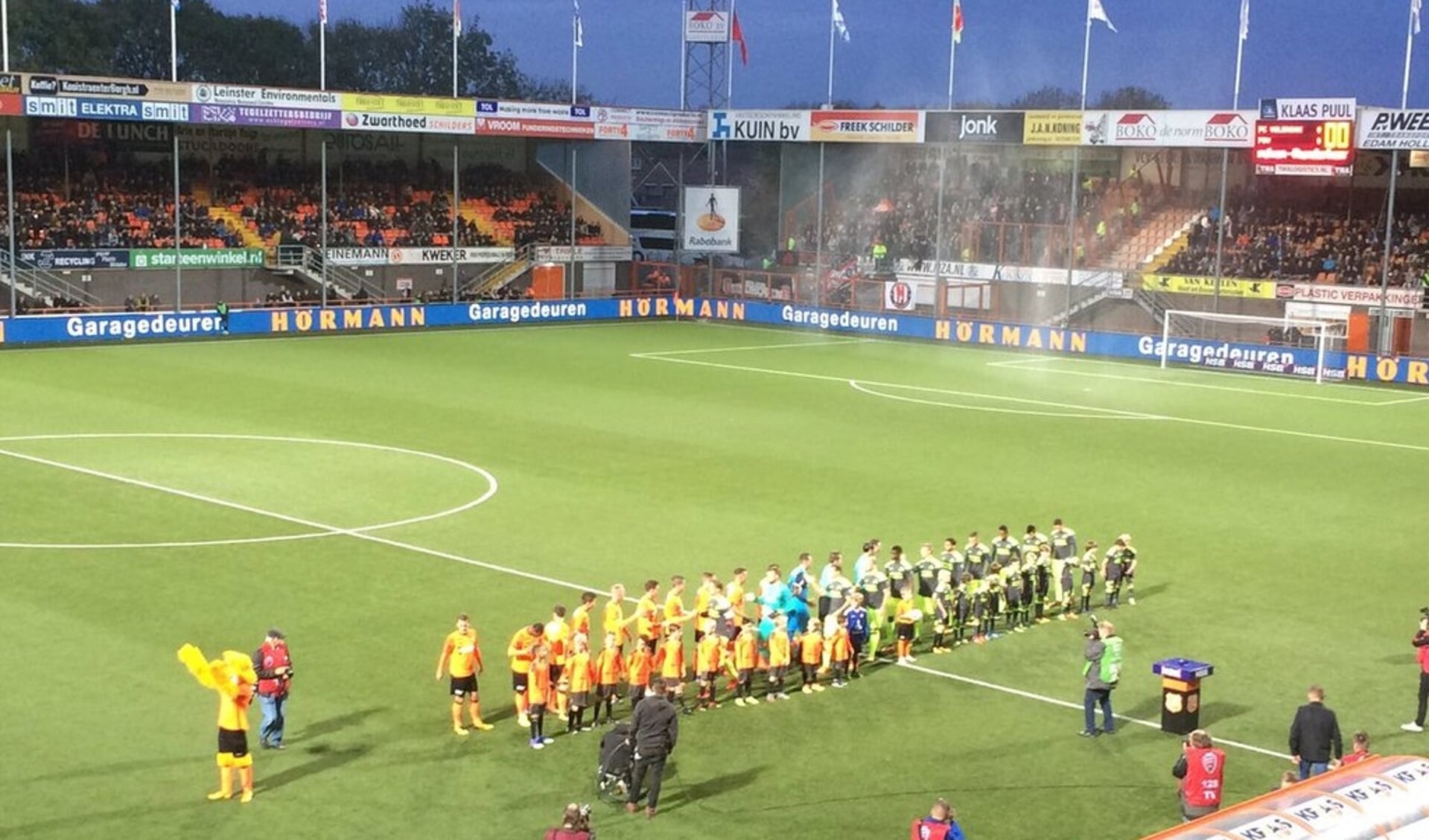 FC Volendam tijdens een eerder duel tegen PSV.