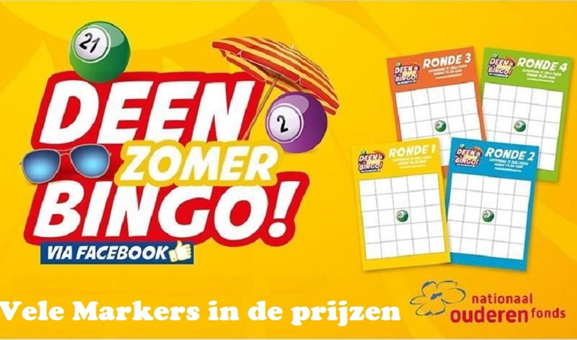 Vele Markers vielen in de prijzen bij de Deen Zomer Bingo.