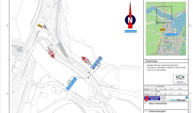 Van 80 naar 50km per uur op Nieuwdam.