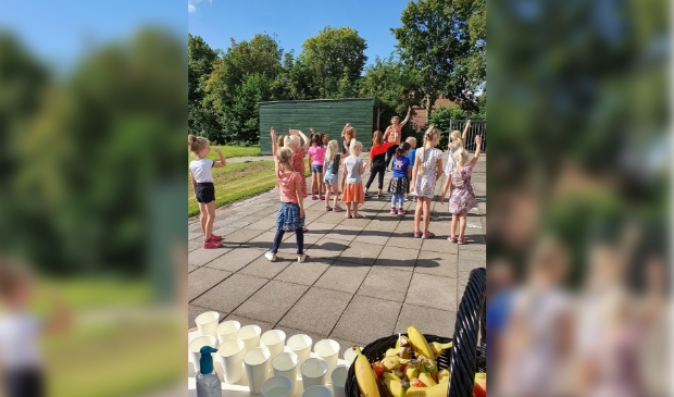 <p>Zumba voor de jongste kinderen in Nibbixwoud. (Foto: Aangeleverd)</p>