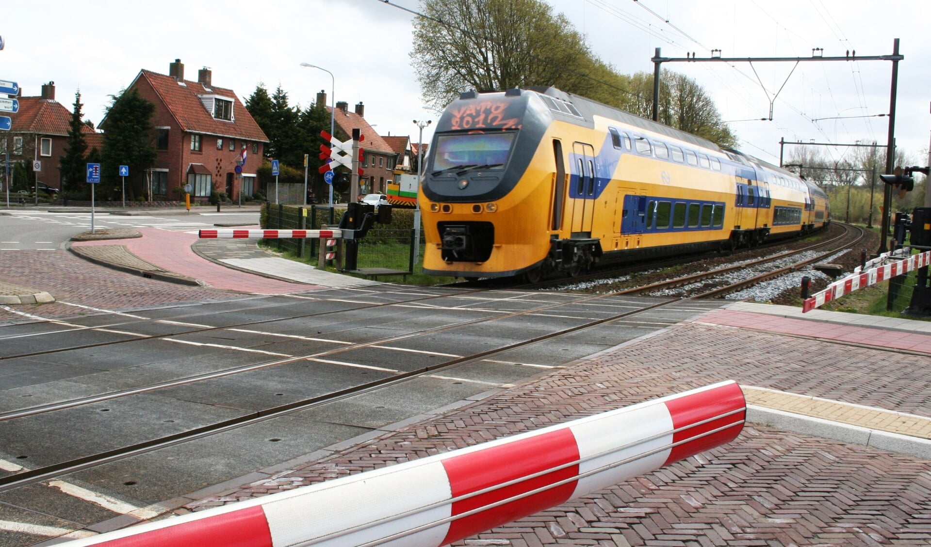 Spoorwegovergang Beverwijkerstraatweg in Castricum.