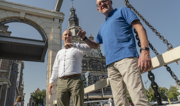 <p>Niels Ackermans (Rodi Media) en Ger Welbers (Alkmaar Marketing).</p>