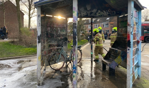 <p>Een elektrische fiets heeft vlamgevat.</p>