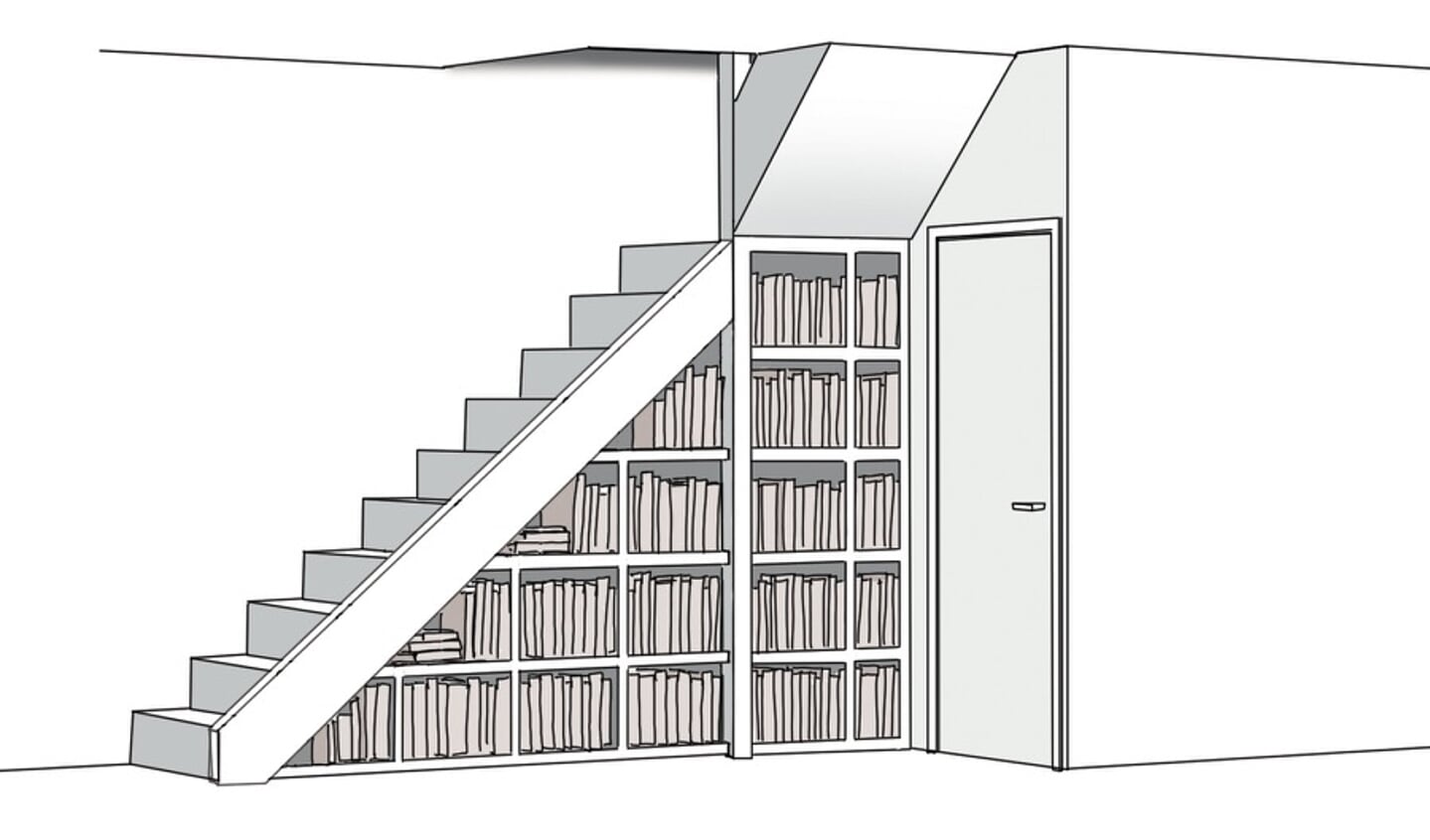 trapkast als boekenkast