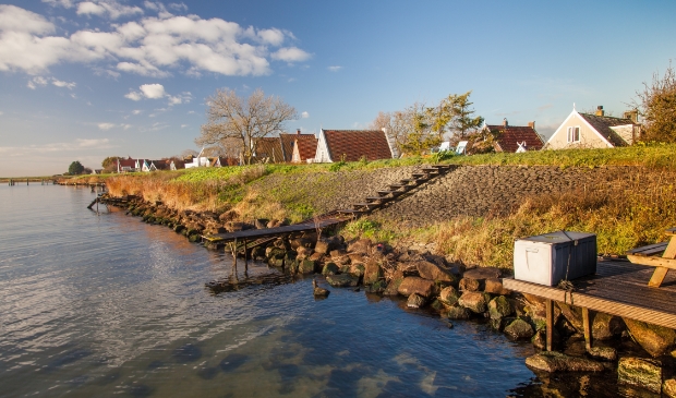 <p>Bewoners in Uitdam willen de dijk groen houden. </p>
