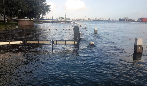 <p>Maasboulevrd in Schiedam hield het niet droog.</p>