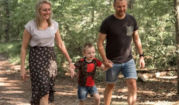 <p>Roan met zijn ouders, </p>