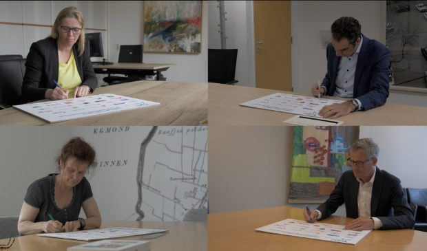 <p>Ondertekening samenwerkingsverband VONK.</p>