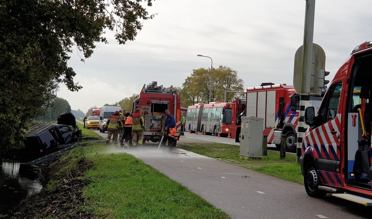 Een zwaar ongeluk op de N235 bij Ilpendam deze morgen.