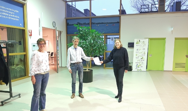 <p>De Fietsersbond biedt de Top 5 van fietsknelpunten in Nieuwkoop aan aan wethouder Ingwersen. </p>