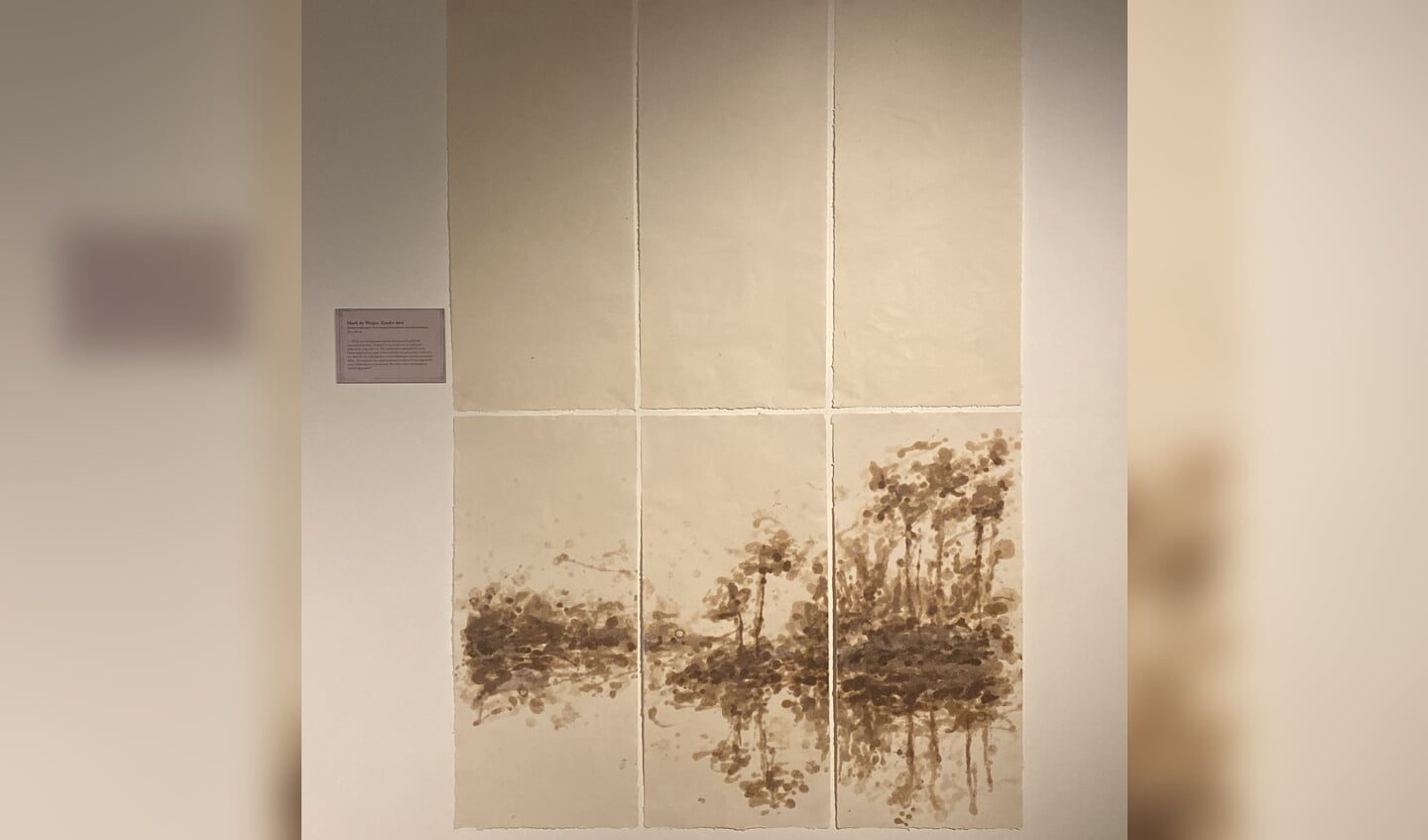 De winnaar volgens de vakjury: Mark de Weijer, die een verstild landschap maakte op handgeschept papier. 