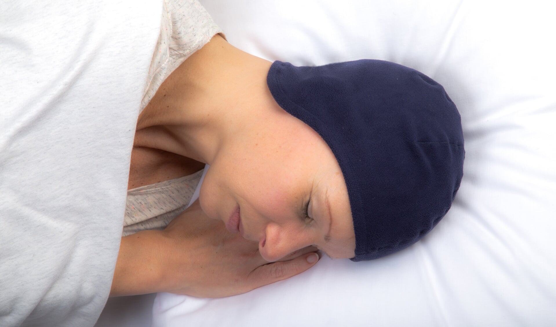 Keppie, een slaapmuts voor mensen die hun haar (tijdelijk) verloren hebben door bijvoorbeeld chemotherapie.
