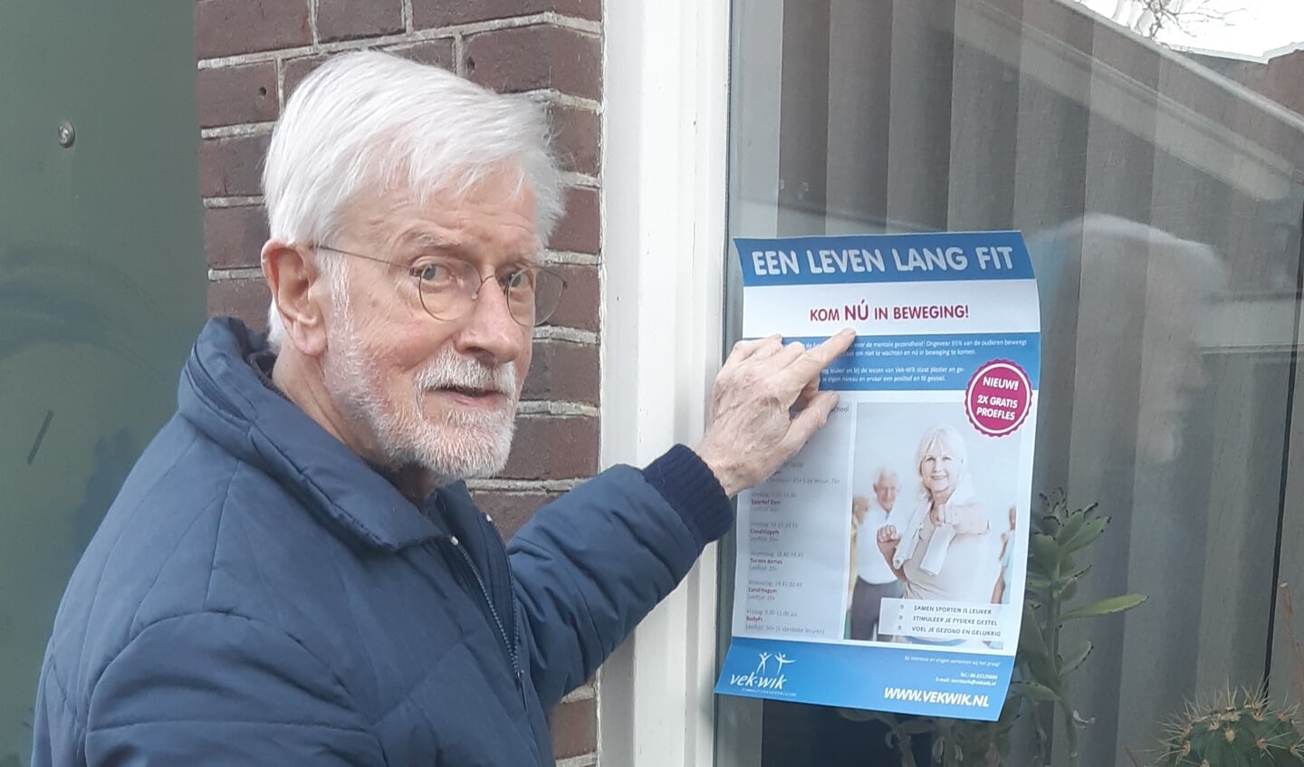 Frits Roos (84) is het oudste sportende lid van VEk-Wik.