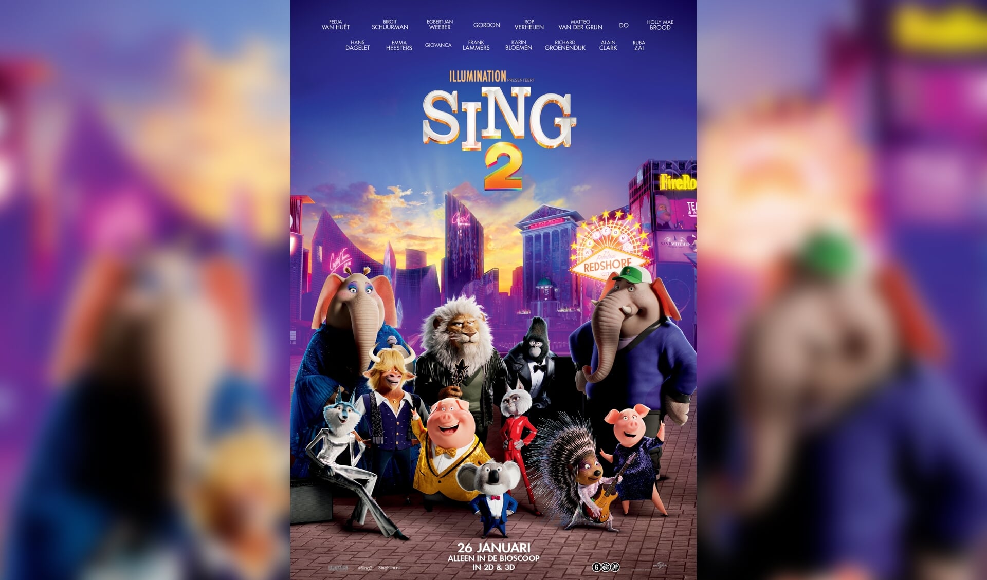 Muzikale animatiefilm SING 2 in Cinema Enkhuizen.
