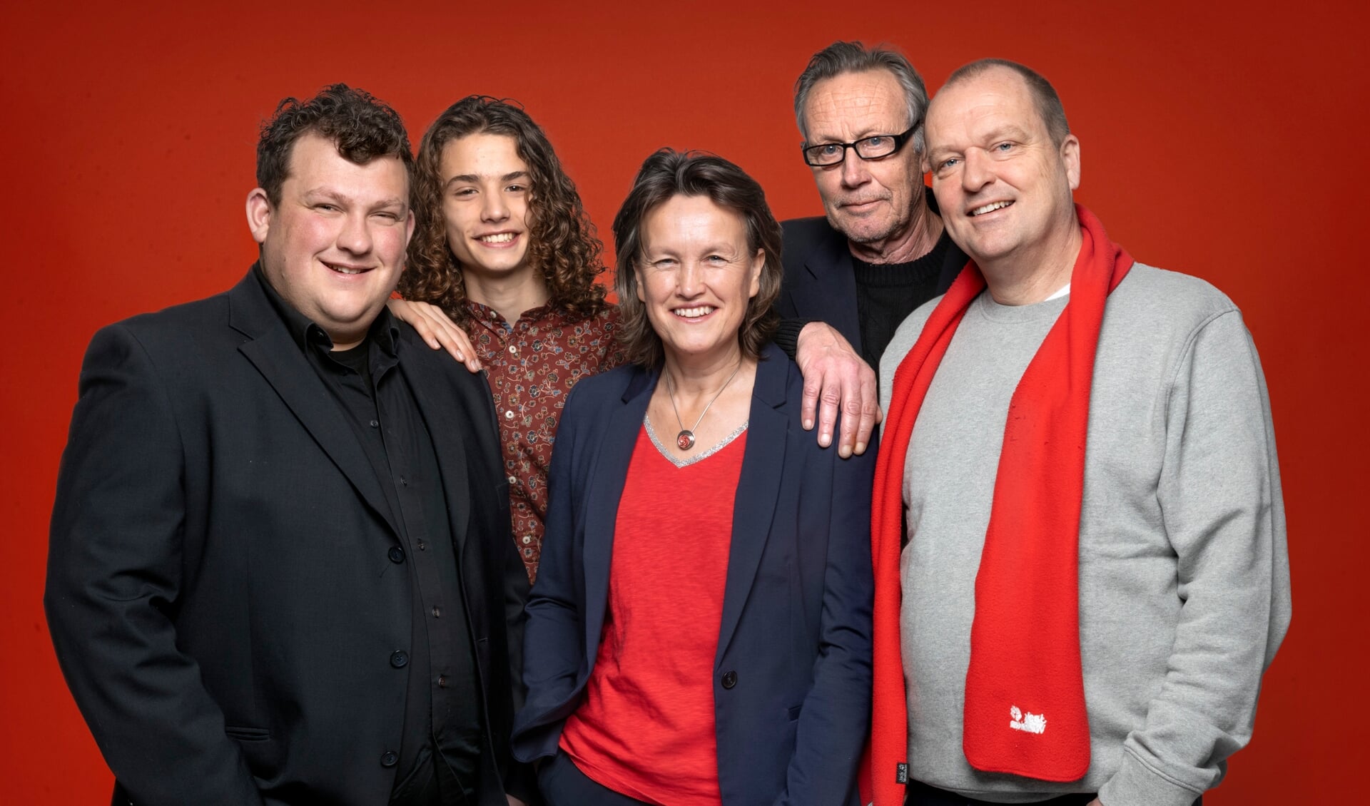 Jelmer Stolk, Symen Steege, Petra van Lint. Henk van Berkum en Alexander Kaars. 