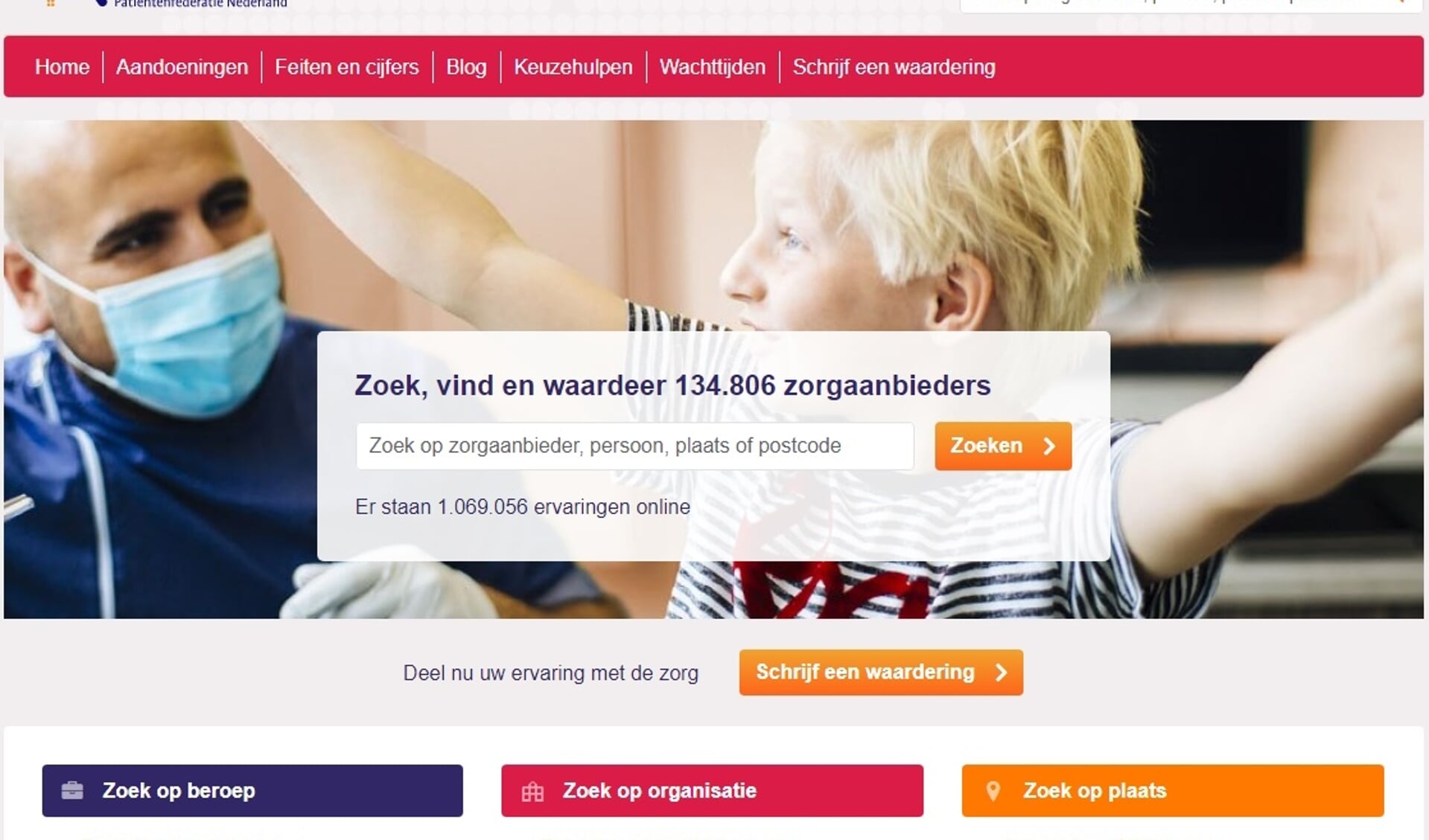 ZorgkaartNederland, de grootste keuzewebsite voor de Nederlandse gezondheidszorg. 