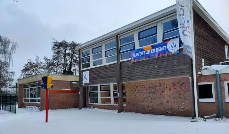 De Willem-Alexanderschool in winterse tijden