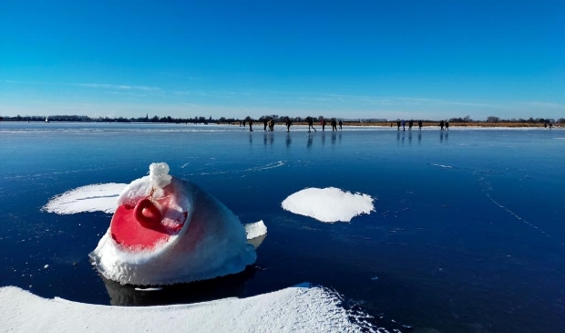<p>Alkmaardermeer, een unieke foto voor in het schaatsarchief.</p>