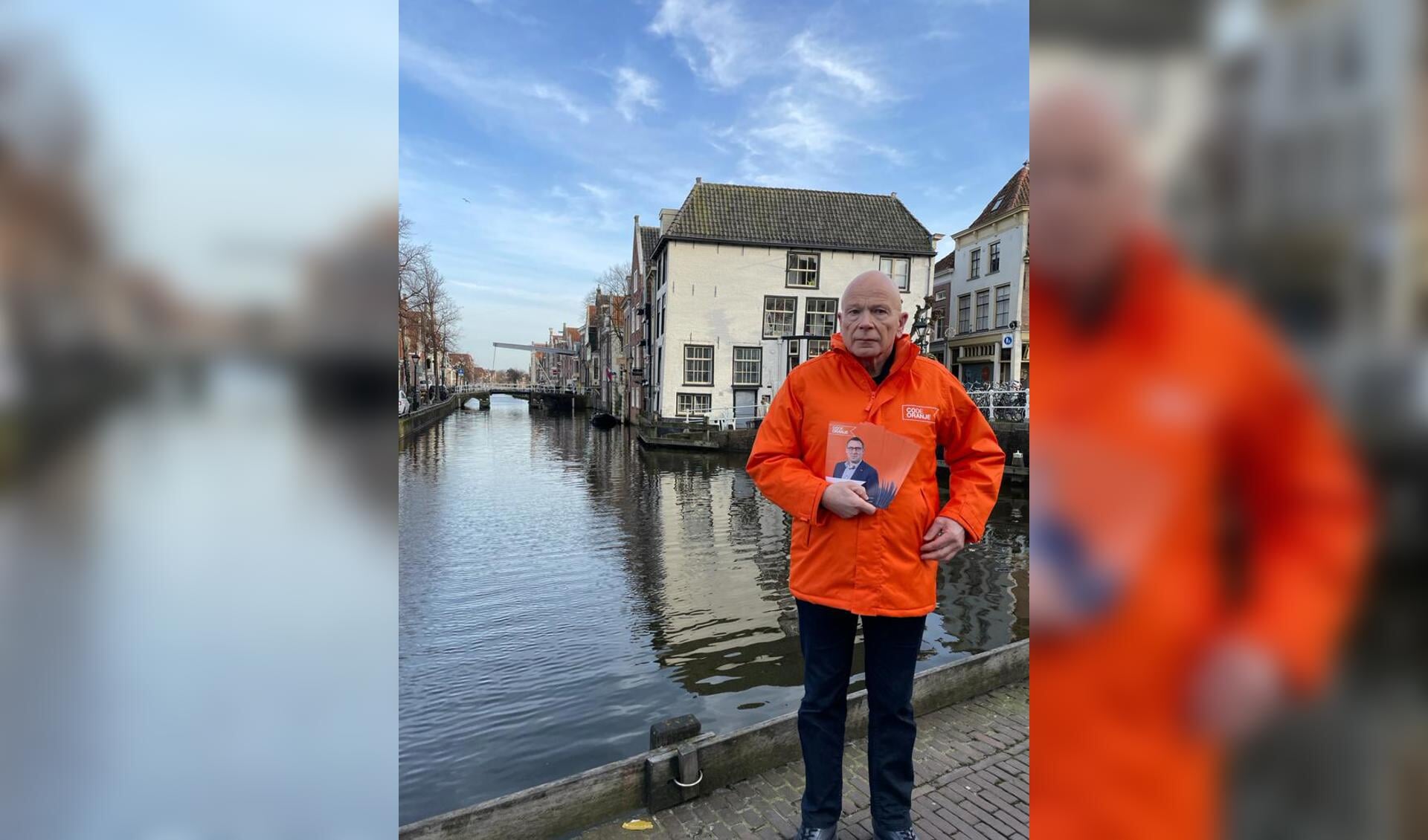 Peter Plasman op campagne in Alkmaar.