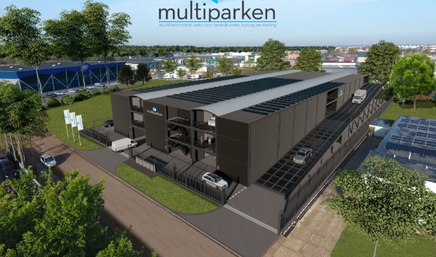 <p>Zo moet het garageboxencomplex van Bart-Jan en Machiel Baaijens eruit komen te zien.</p>
