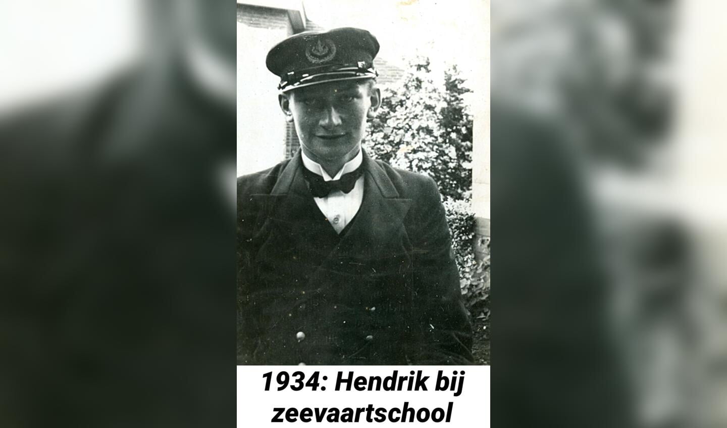Hendrik bij zeevaartschool, 1934.
