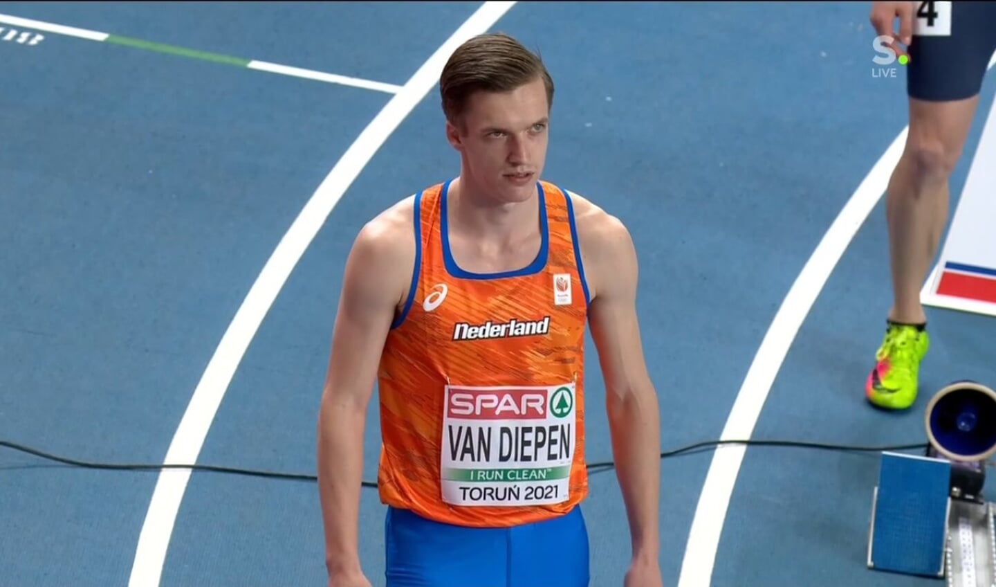 Tony van Diepen is een belangrijke schakel in de estafetteploeg 4x400 meter.