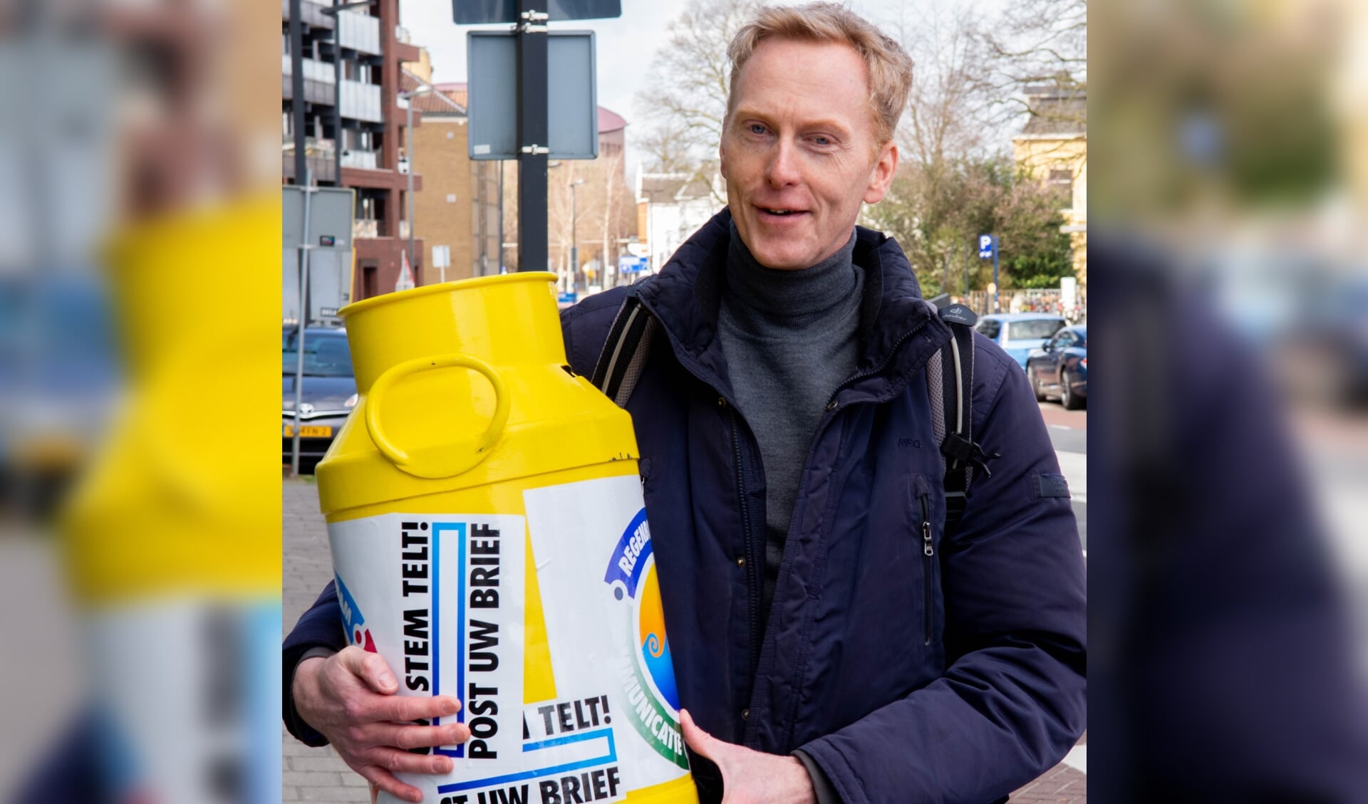 Unico van Kooten, initiatiefnemer van de gele melkbus.