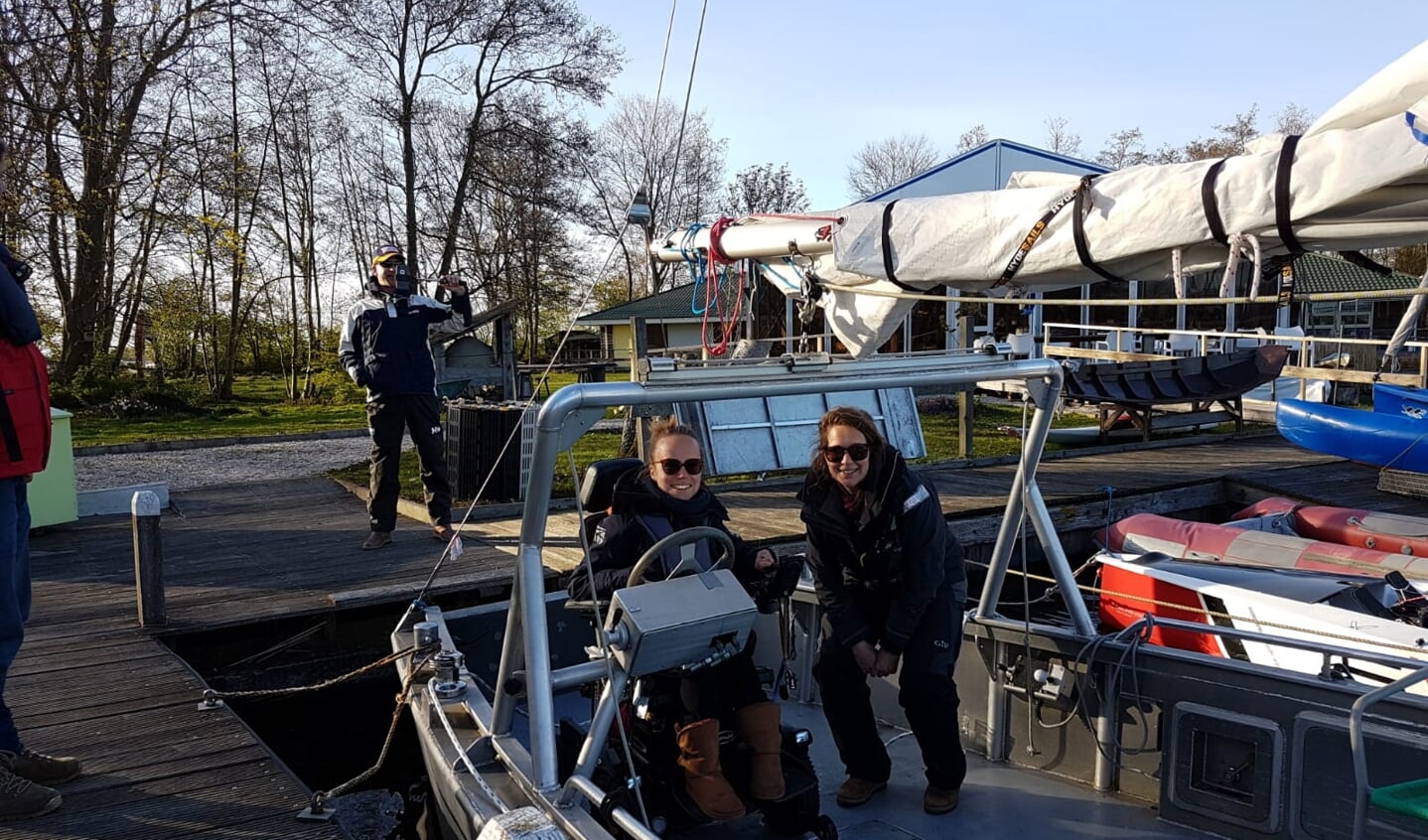 De finish van de SailWise 24-uurs op Loosdrechtse Plassen.