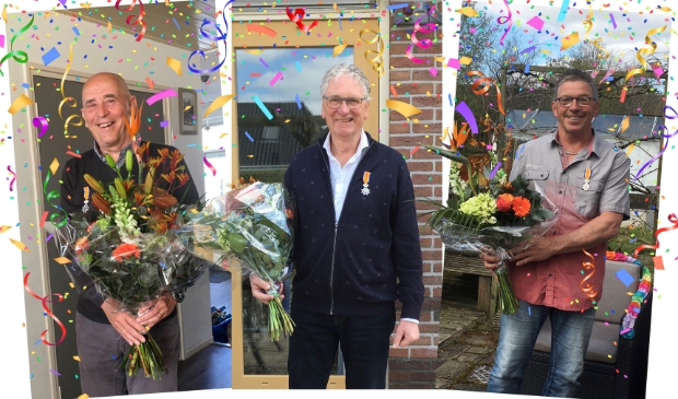 <p>Leo Vlaar, Koos Otten en John de Boer kregen 26 april een Koninklijk lintje van de gemeente Koggenland.</p>