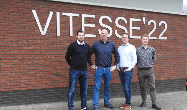 <p>De 100 Jaar Vitesse ’22 commissie: Koen Glorie, Marcel Krimp, Jacob Stuifbergen en Dennis Vermorken </p>
