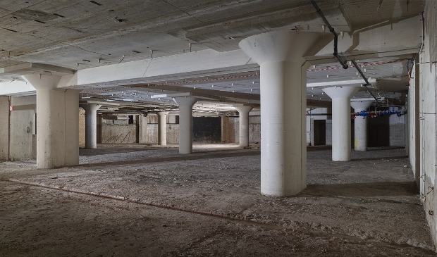 <p>De kelder van het voormalige V&D-gebouw aan de Beatrixstraat.</p>