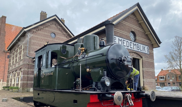 <p pstyle="PLAT">Locomotief 26 terug in Medemblik.</p>