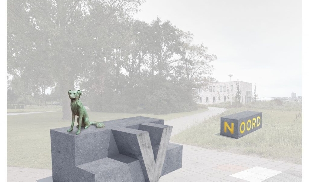 <p>Het ontwerp van Mark Ruygrok van één van de twee ‘Wachters van de Vroonermeer’ </p>