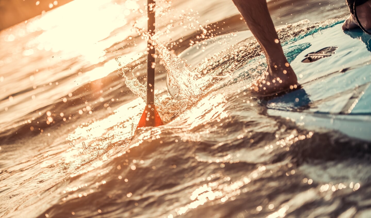 Suppen op het water.