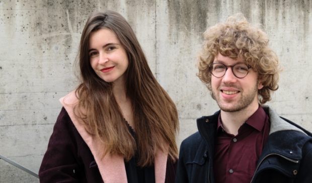 <p>Cécile Chartrain (links) en Matthijs van der Moolen (rechts). </p>