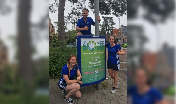 <p>Buurtsportcoaches (Winnie, Bart en Joyce) hebben zin in de start van Zomerboost.</p>