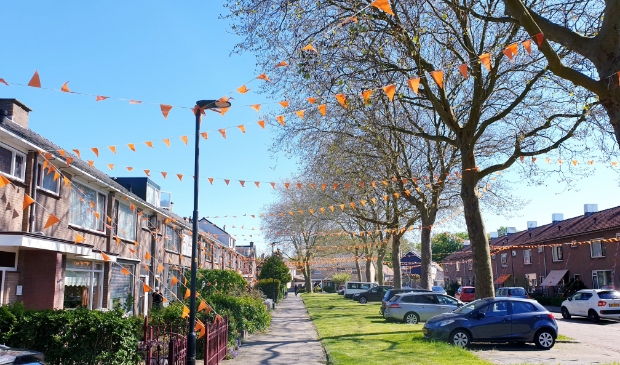 <p>Vrolijke oranje vlaggetjes sieren de Waardse Rubensstraat.</p>