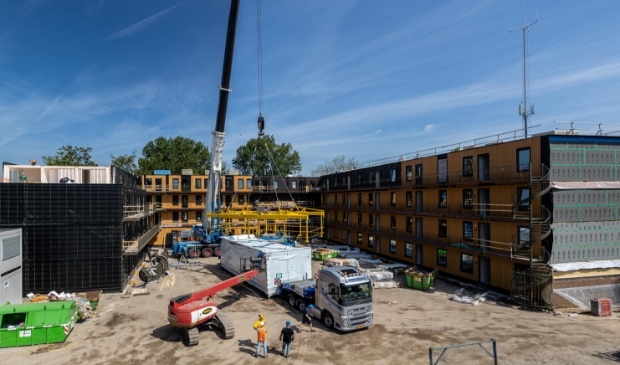 <p>De laatste appartementen komen aan de op de bouwlocatie.</p>
