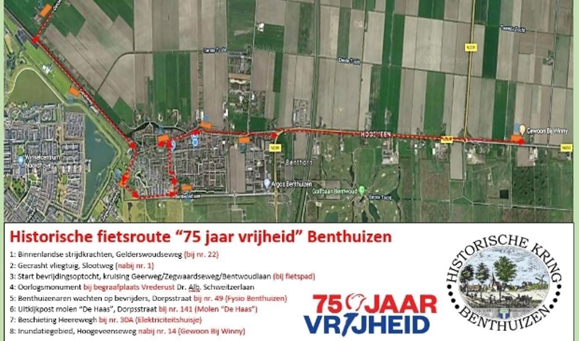 U kunt vanaf heden langs historische plekken in Benthuizen fietsen.