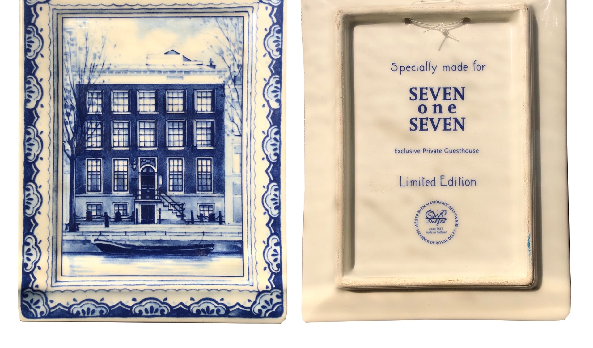 Schotel van Hotel Seven One Seven: het eerste boetiekdesignhotel aan de Prinsengracht in Amsterdam. 