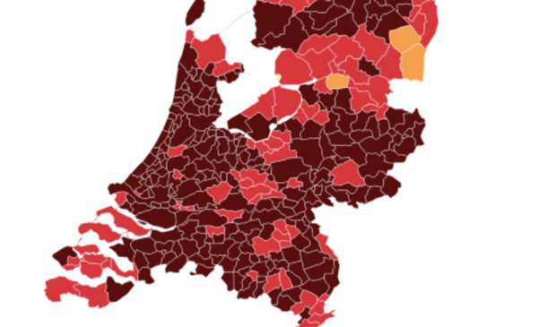 In bijna heel Nederland is de situatie nu 'ernstig' tot 'zeer ernstig'.